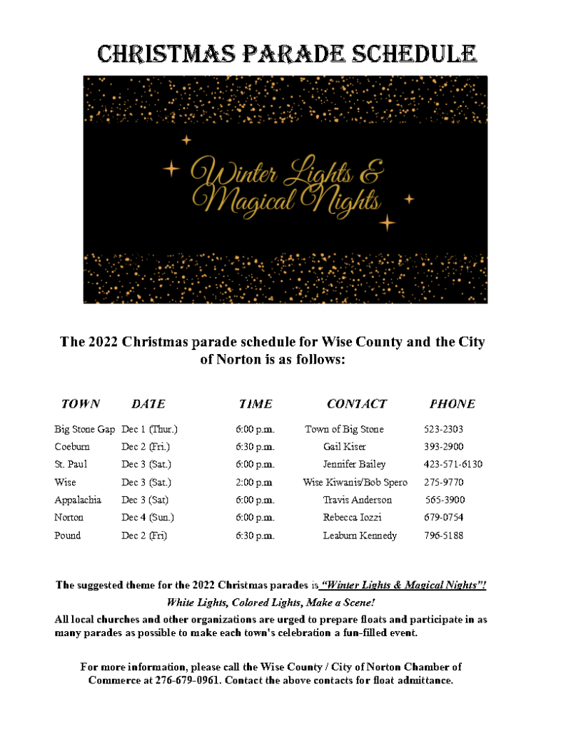 Wise County Christmas Parade Schedule Visit Wise County VA