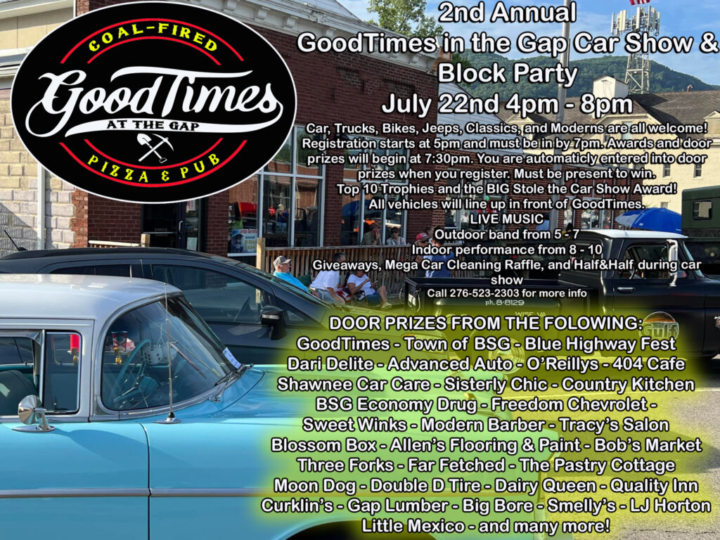 2nd Annual GoodTimes in the Gap Car Show & Block Party Visit Wise